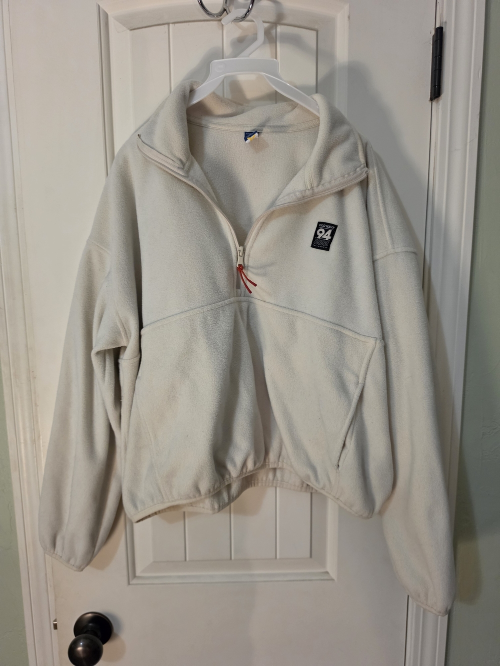 Old Navy Cream Quarter-Zip Fleece Pullover
